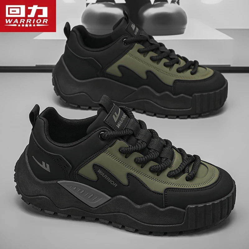 回力男鞋冬季工装劳保上班工作皮面防水防滑耐磨户外登山老爹潮鞋