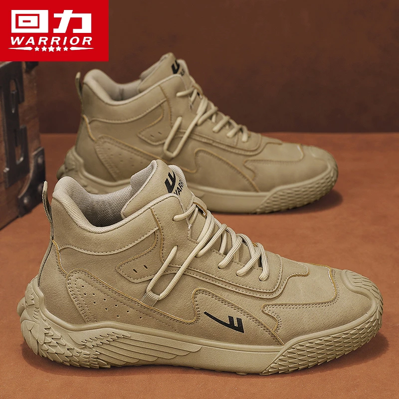 回力正品男鞋工装马丁靴男款2026新款男士休闲鞋防滑高帮运动鞋潮