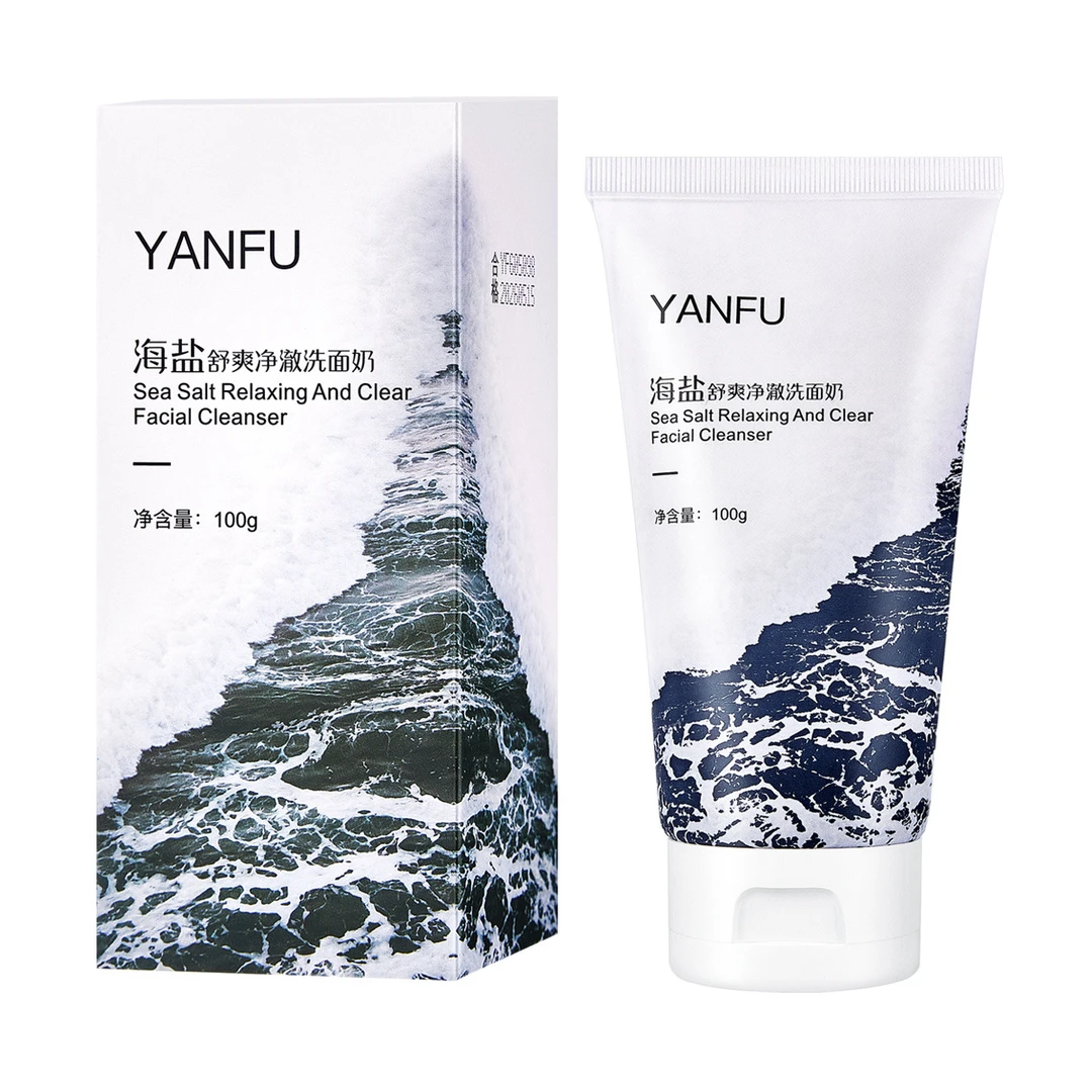 妍肤海盐舒爽净澈洗面奶控油清洁