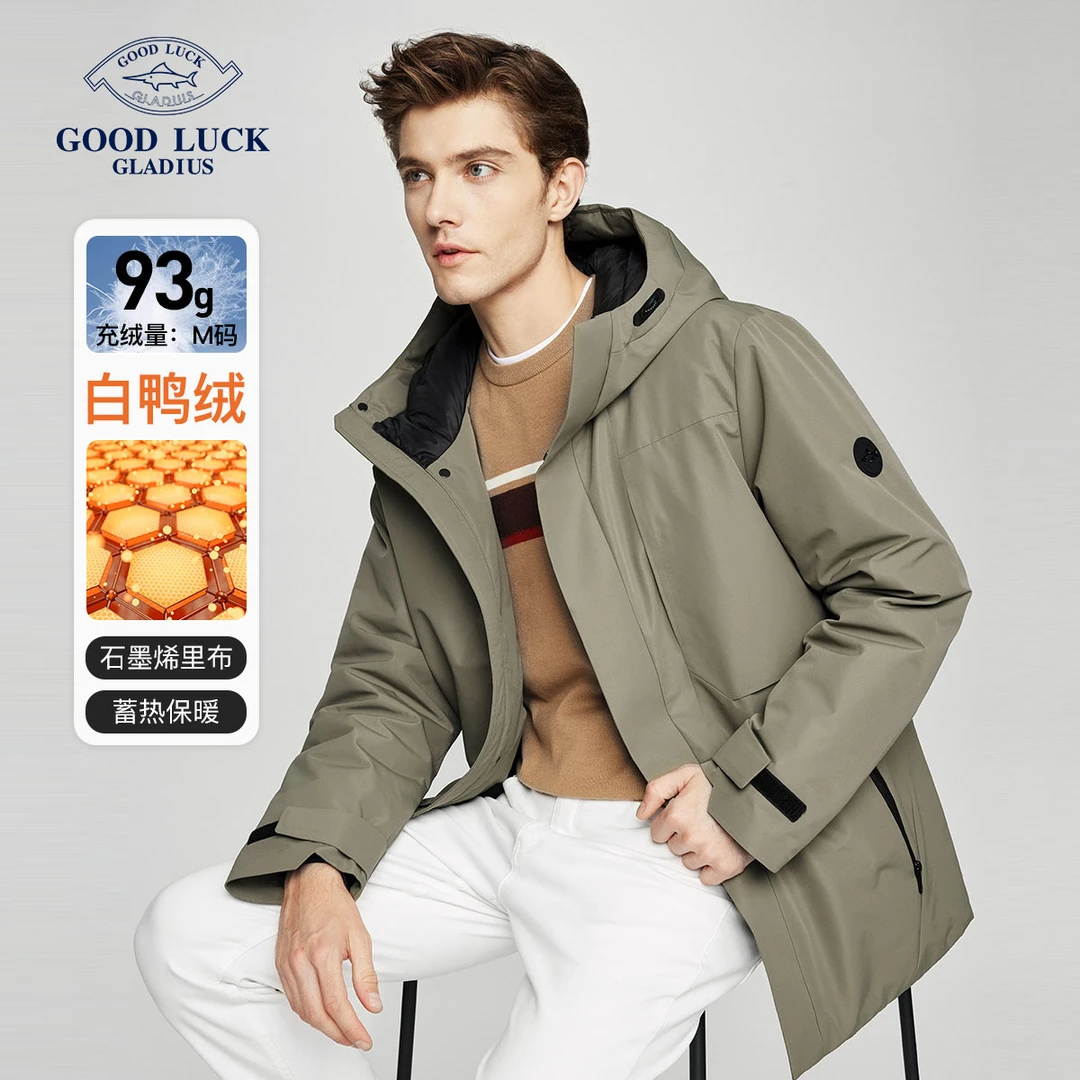 GOOD LUCK德鲨冬季新款羽绒服石墨烯蓄热科技保暖外套-L2T46506