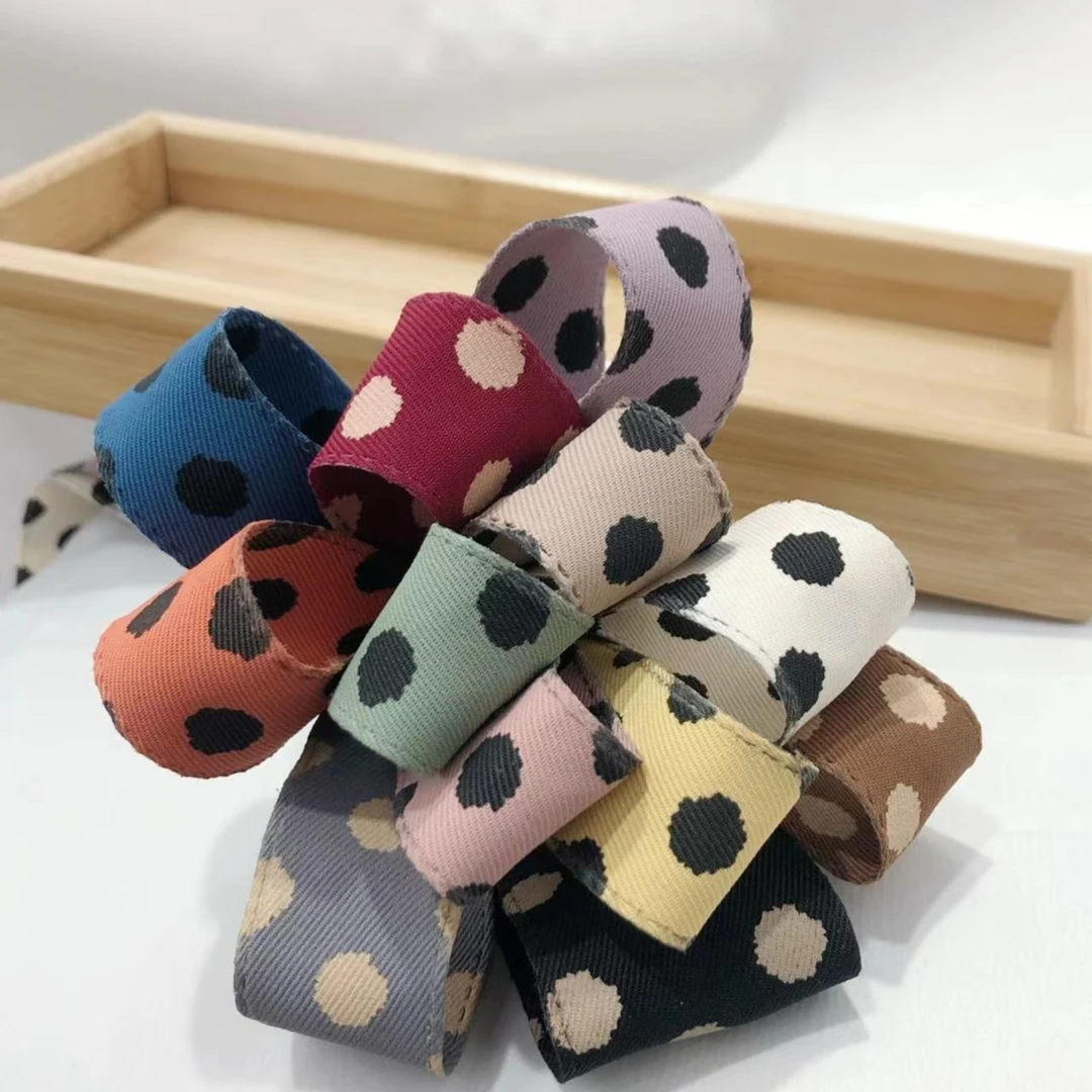 圆点带丝带纱带彩带蝴蝶结发饰材料花束包装服饰辅料织带