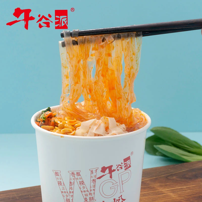 【午谷派工厂直发]酸辣粉6桶嗦粉酸爽美味鲜香休闲小吃可口
