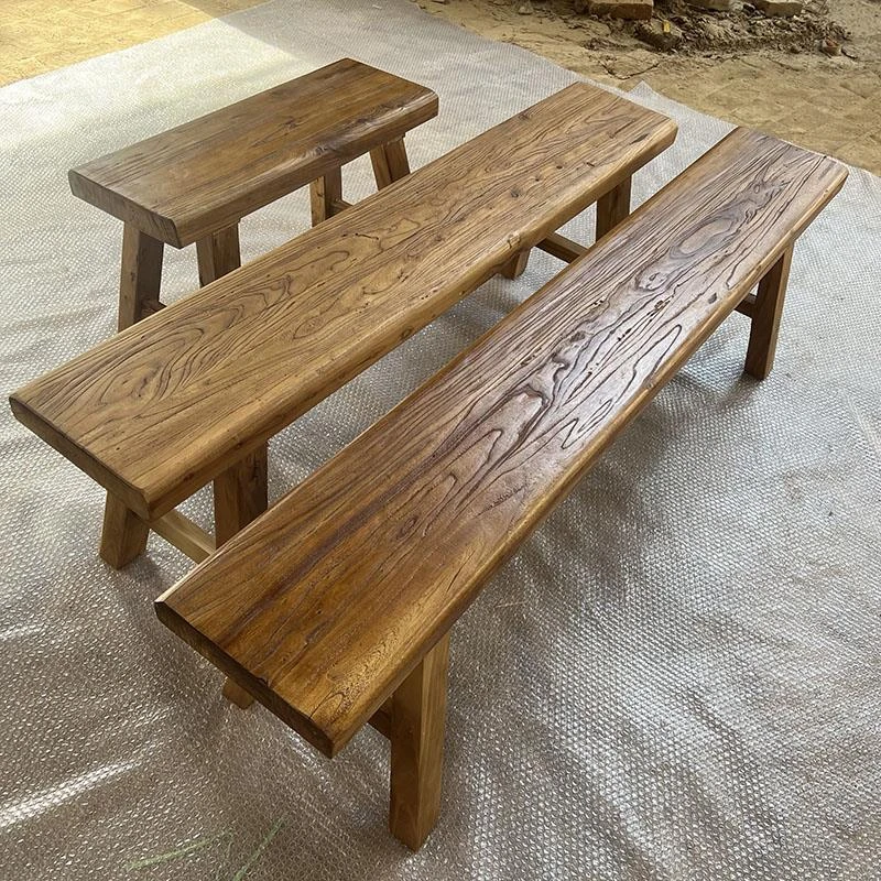 老榆木长凳条凳实木板凳家用复古矮凳双人凳成人换鞋凳餐桌凳定制