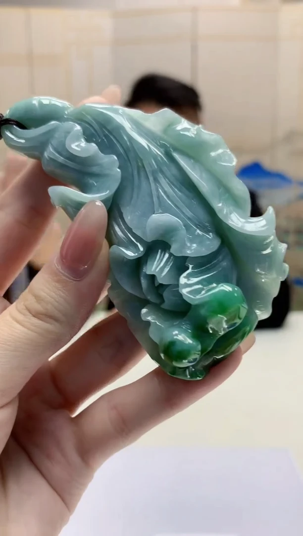 【闪购商品】定制翡翠未镶嵌4969jw-毛货手把件21