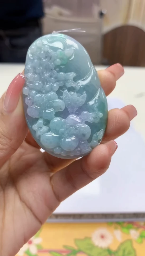 【闪购商品】定制翡翠未镶嵌5125ty-毛货挂件74
