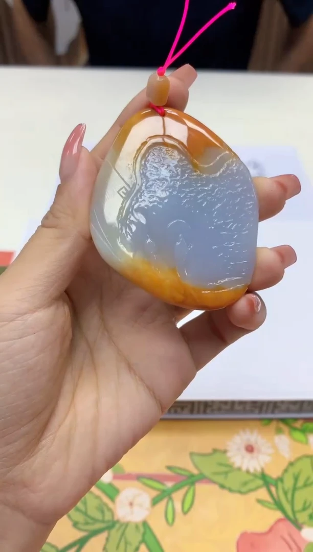 【闪购商品】定制翡翠未镶嵌5125ty-毛货挂件116