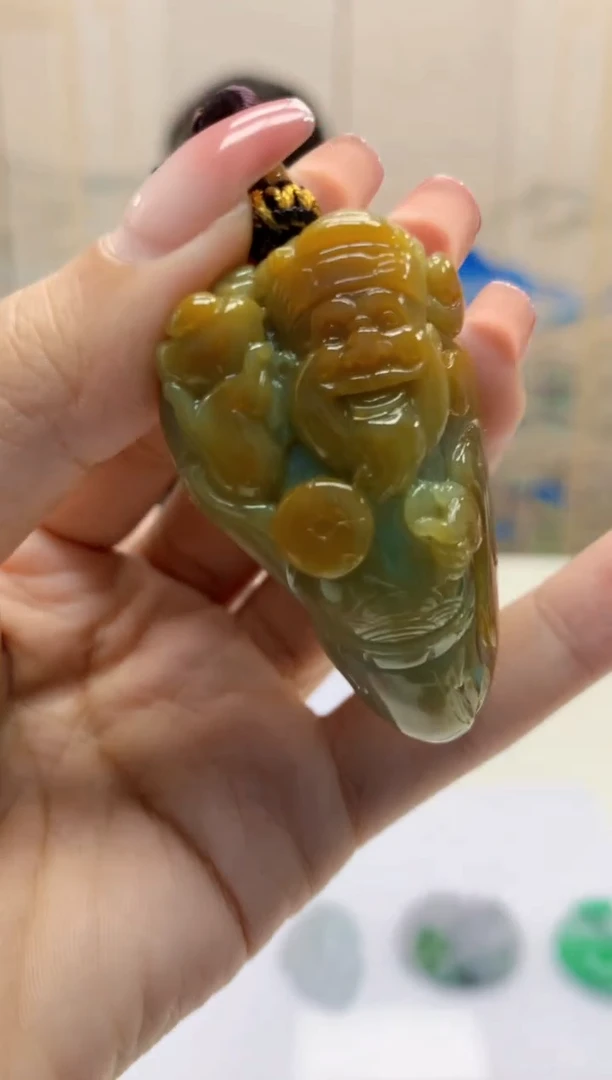 【闪购商品】定制翡翠未镶嵌4902ty-毛货挂件69