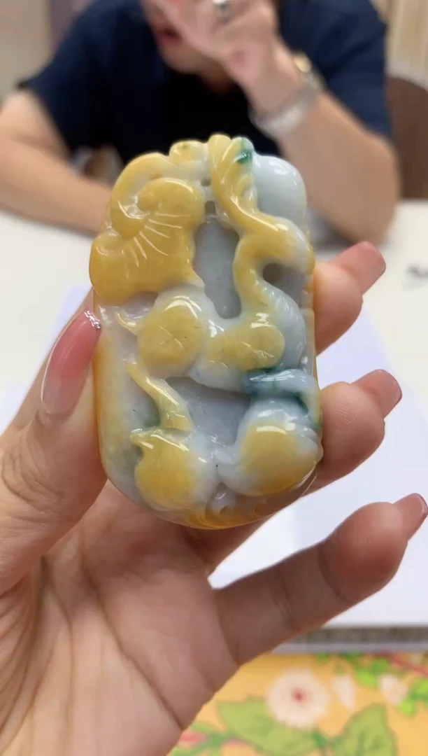 【闪购商品】定制翡翠未镶嵌5125ty-毛货挂件26