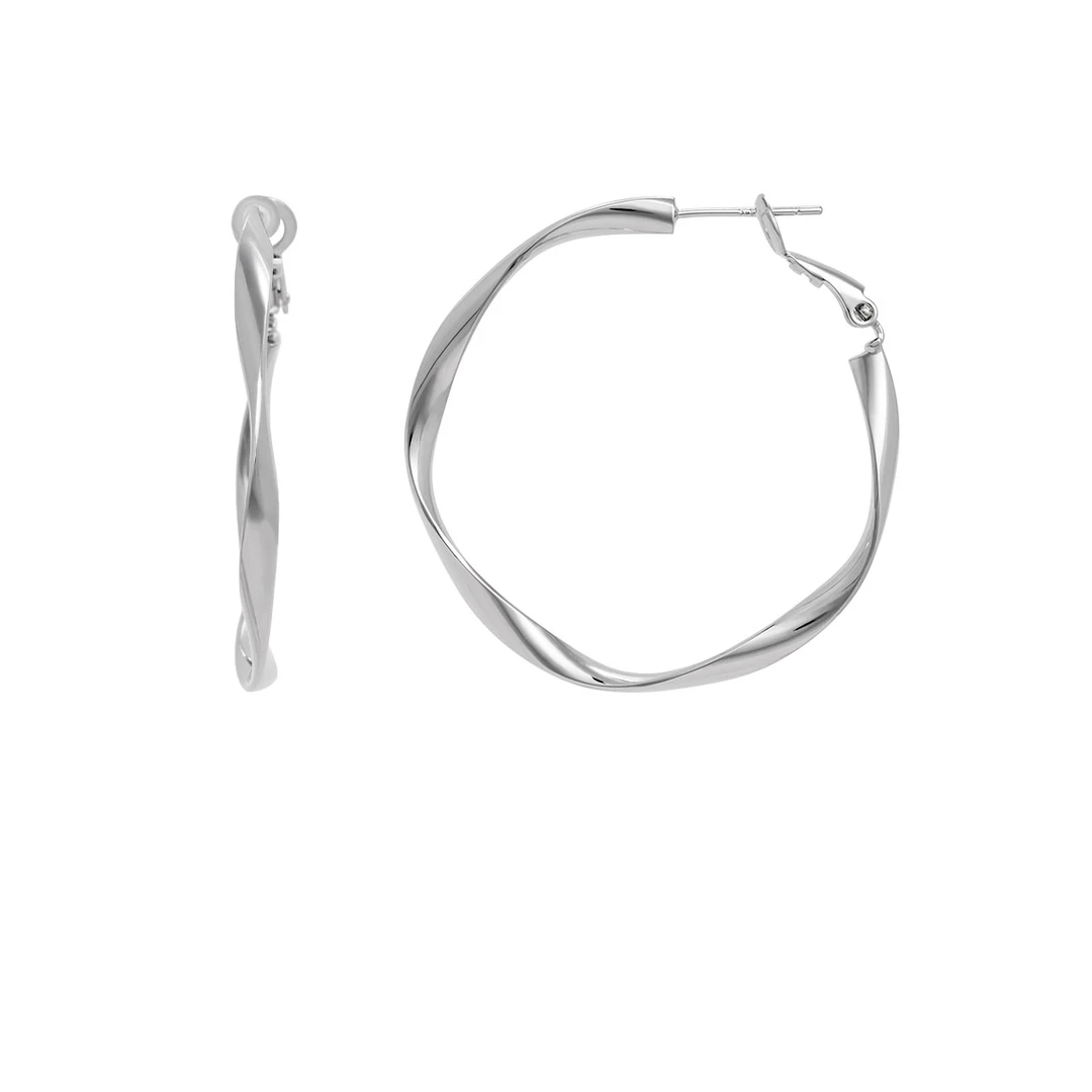 BA 铜合金耳饰 BA饰物局扭曲金属耳圈女气质清冷感时尚耳环女简约