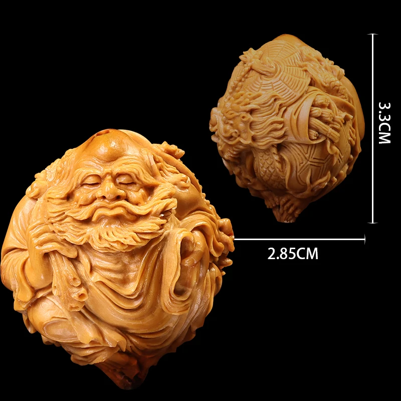 许忠英核雕精选神兽达摩2.85大籽老核大师纯手工雕刻南工文玩挂件