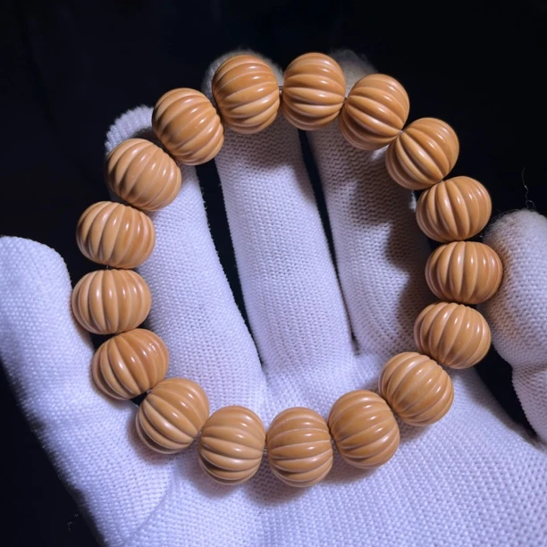 猴头核桃，灯笼瓜珠，精工雕刻，尺寸16mm+