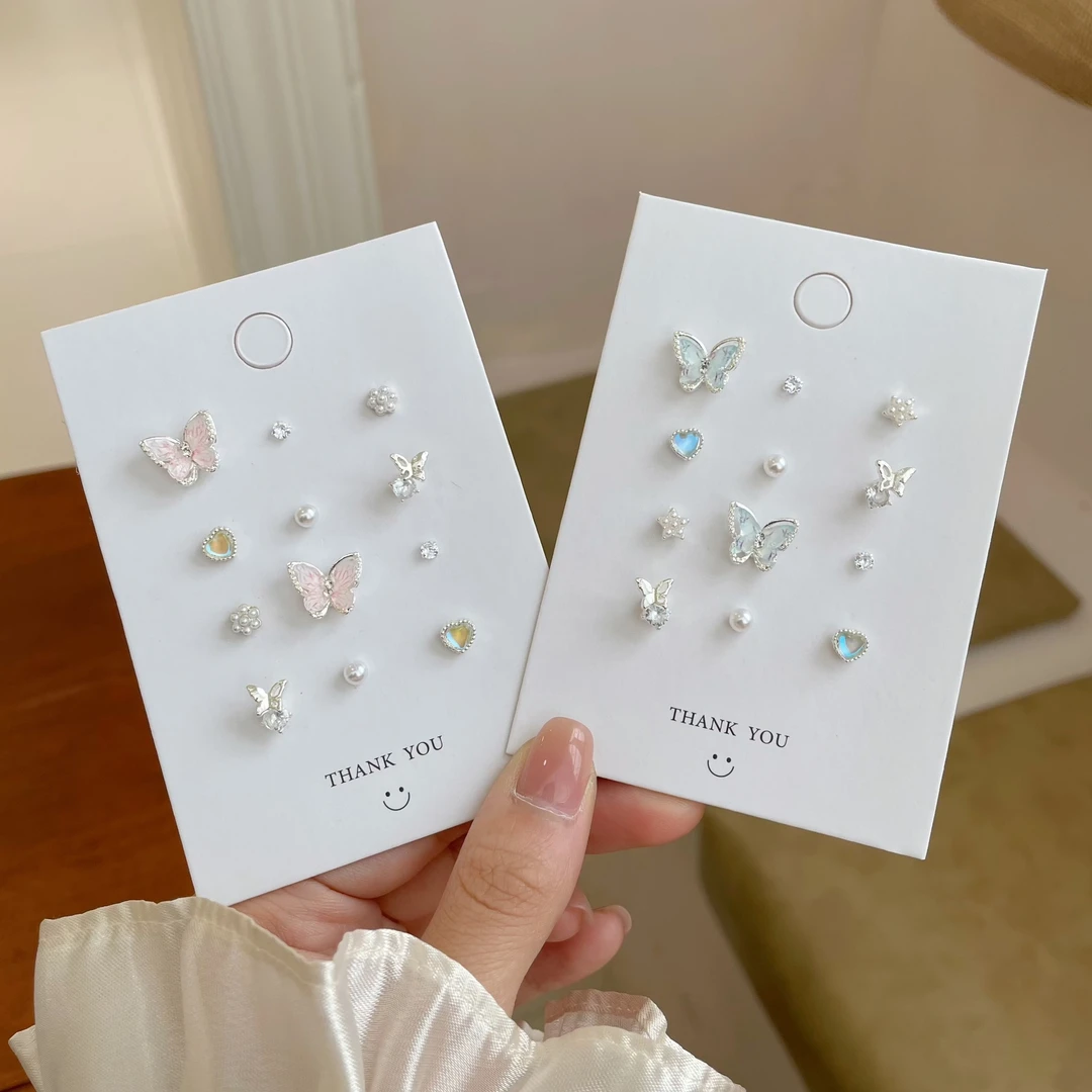 合金耳饰 精致韩版耳钉女小众可爱百搭少女耳骨钉简约素款耳饰