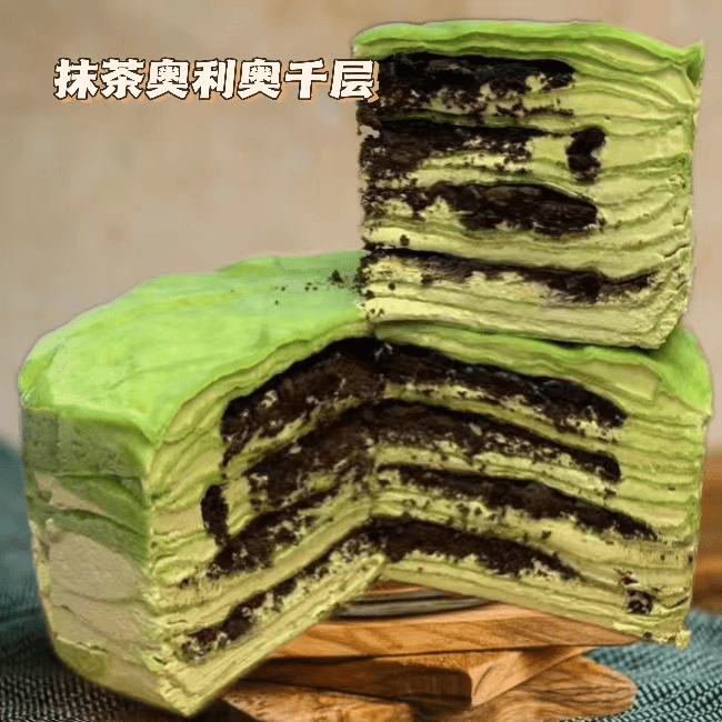 【新年活动】香甜软糯抹茶奥利 奥千层蛋糕 6英寸  哈 永