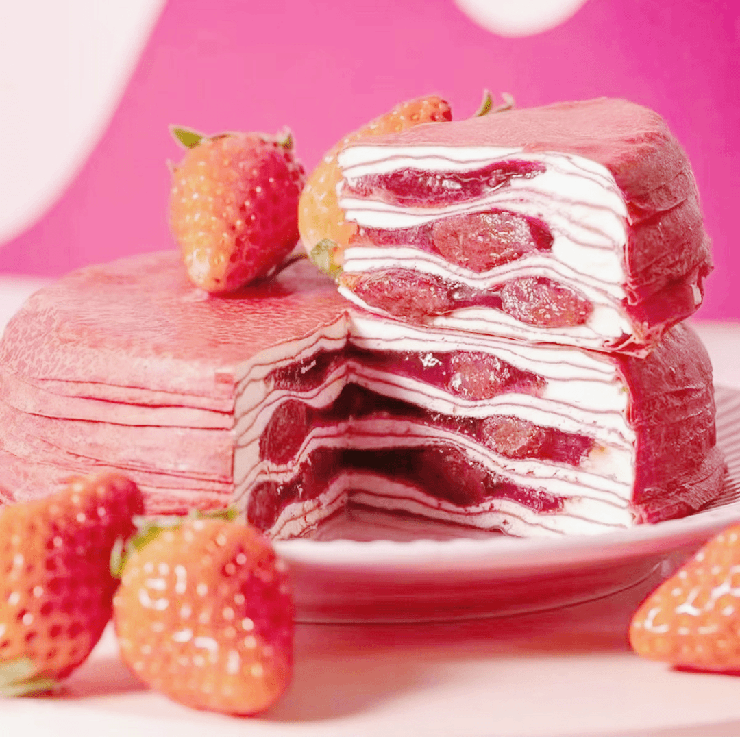 草莓千层蛋糕 6英寸 丹东草莓制作 哈 永