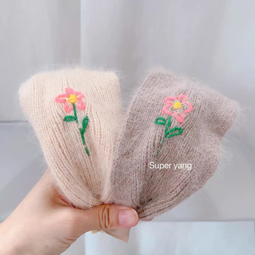 韩国original pom pom秋冬款毛线针织宽边花朵发箍压头发头箍