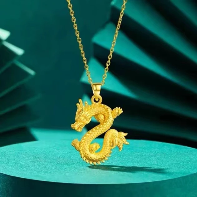 铜合金吊坠 金龙吊坠时尚经典挂坠精美精美坠链素款