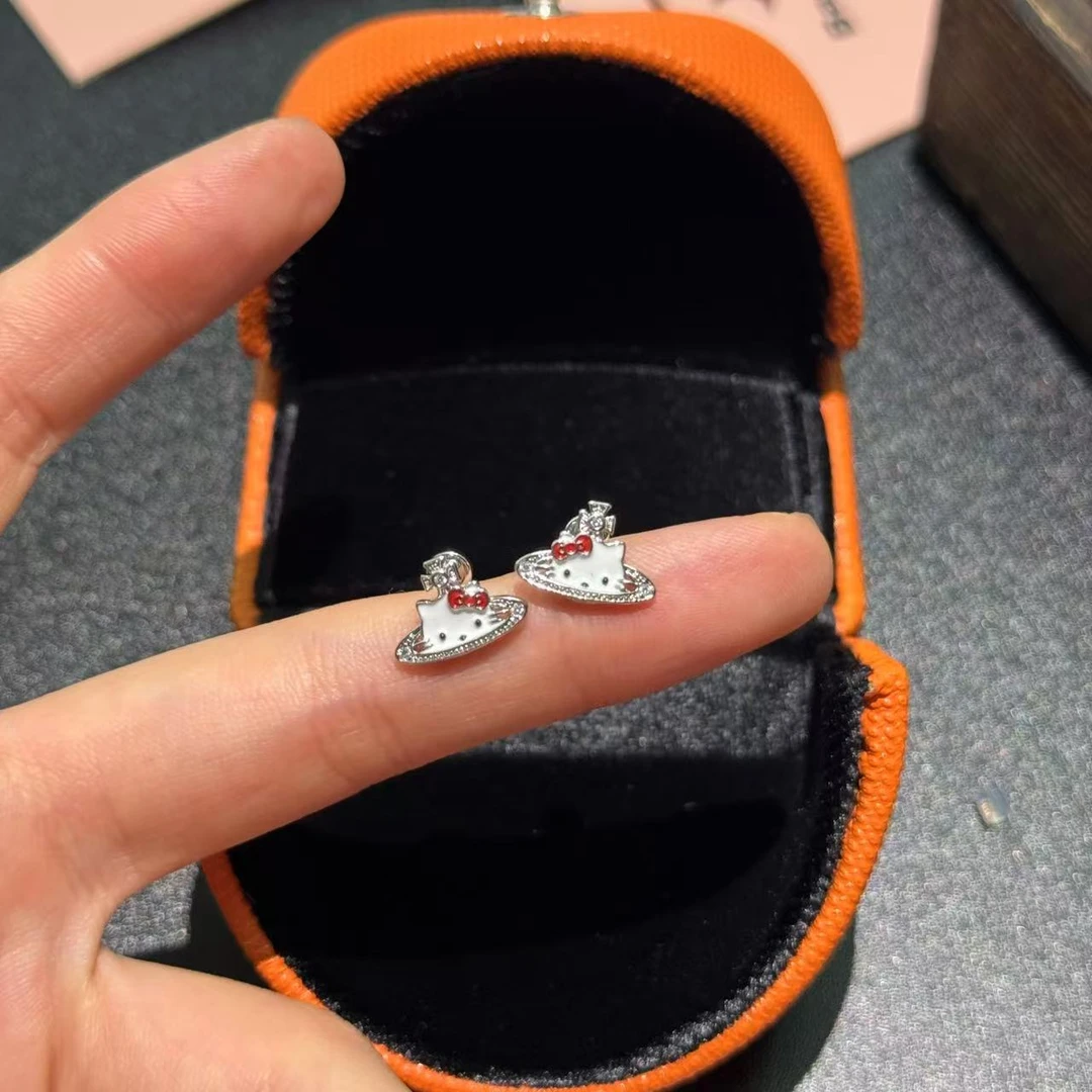 合金耳饰 BIBI【KITTY】耳钉EH095