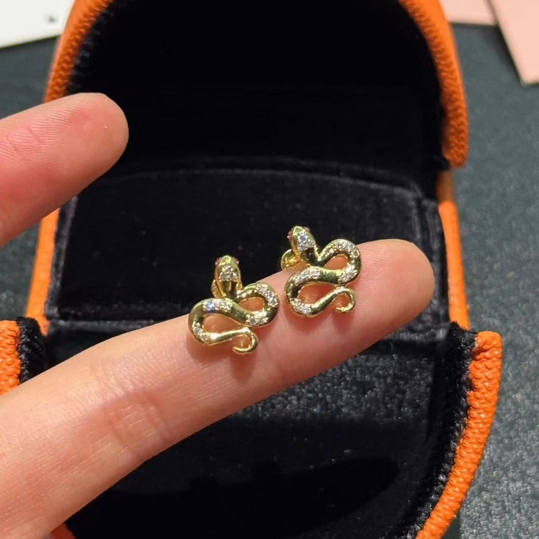 合金锆石耳饰 BIBI【小蛇】耳钉EH091