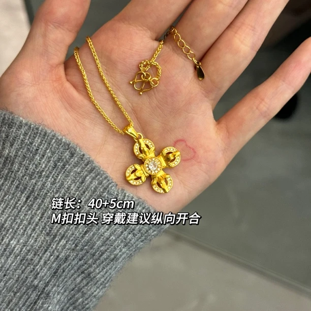 铜合金合成锆石项链 BIBI【十字金刚杵】项链X026