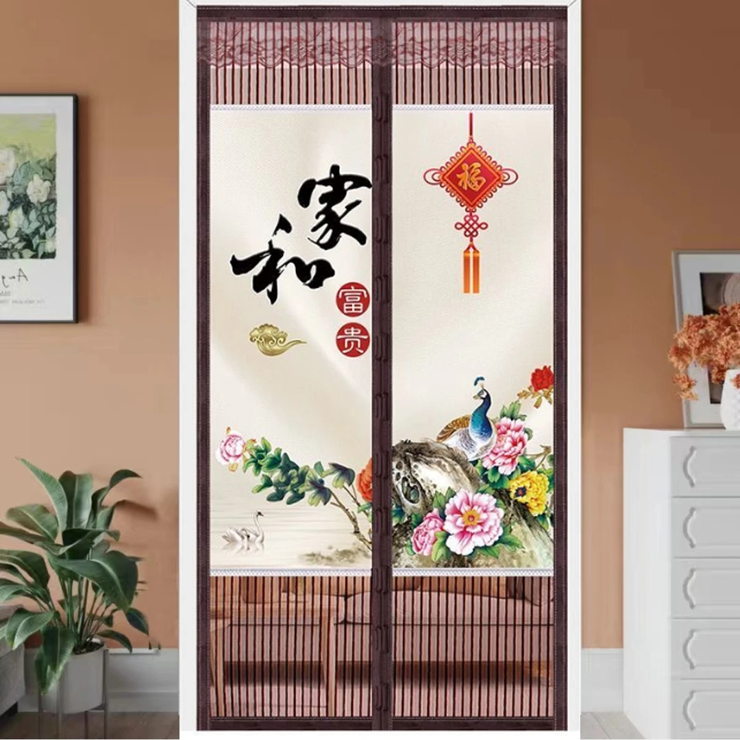 魔术贴防蚊门帘隐私防偷窥透气通风家用室内高档磁吸免打孔隔断帘