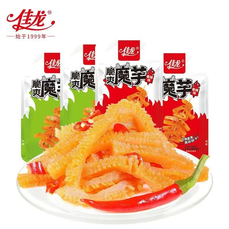 佳龙脆爽魔芋18g辣条素爆肚小吃魔芋丝笋类脆爽解馋零食魔芋食品