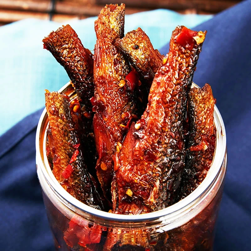 湖南香辣手撕鱼整条鱼下酒菜开盖即食无头去内脏下饭菜追剧小零食