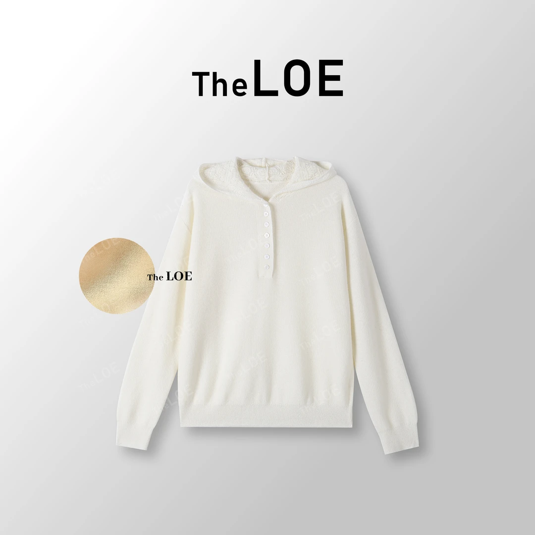 TheLOE/【奶霜蕾丝可可】百分羊毛镂空钩花针织衫#11.27ZZ-G7336