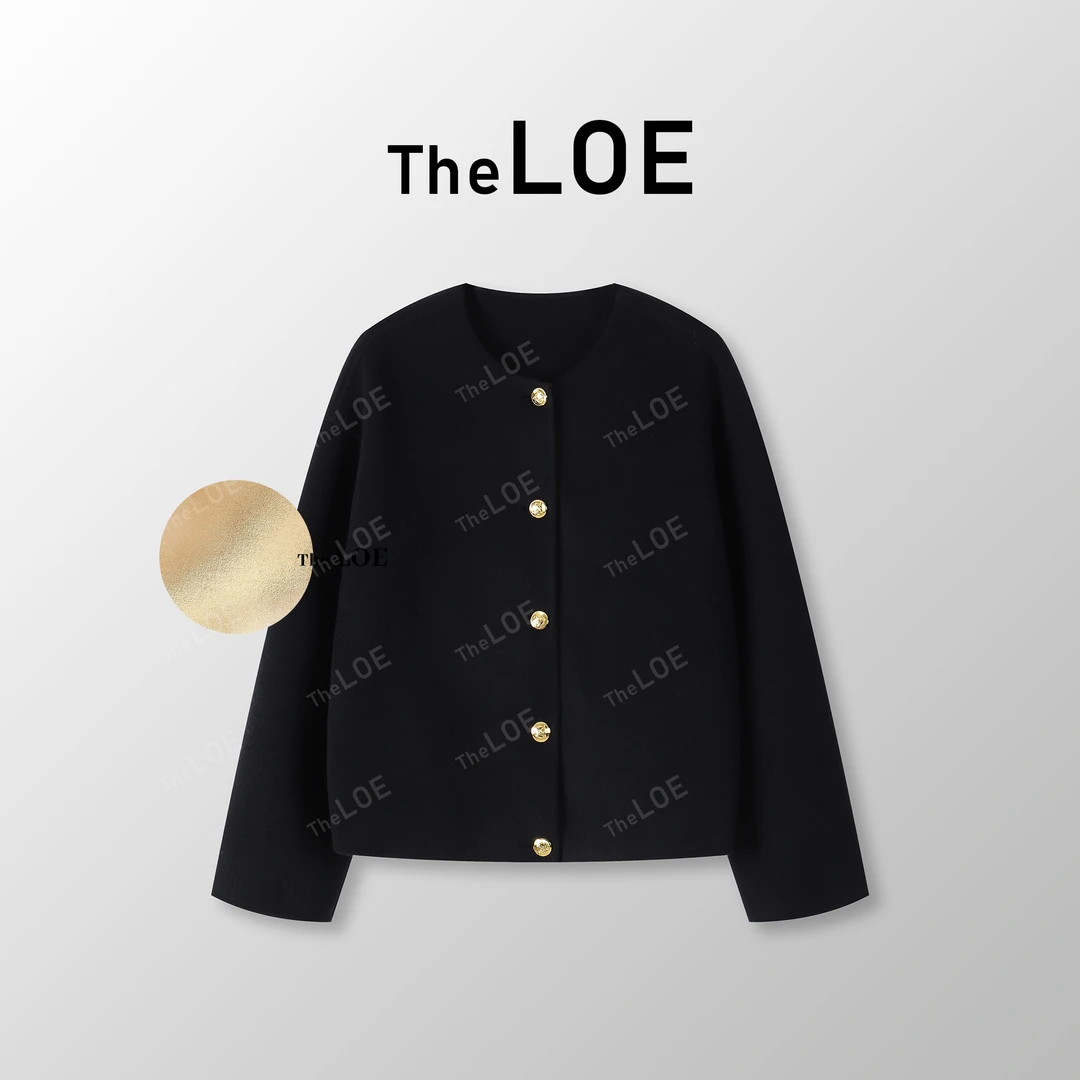 TheLOE/【黑金曼德琳】绵羊毛奢金系列精简双面尼外套#09.11W-G2506