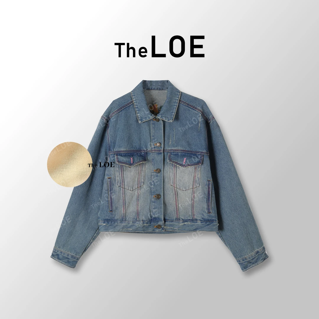 TheLOE/【涂鸦蓝牛】百分棉 酵洗废土VTG风牛仔外套#07.12W-G7028
