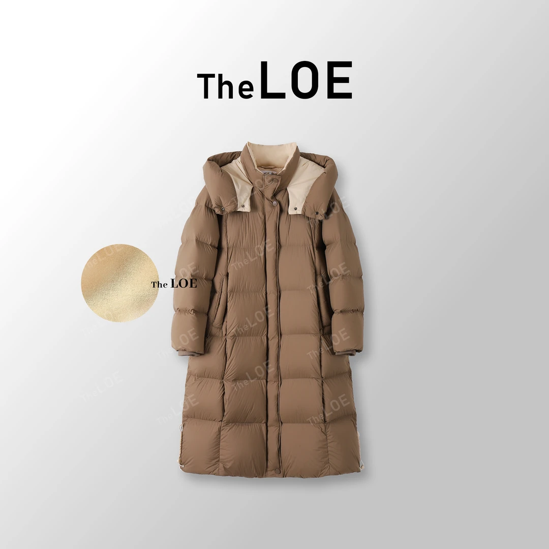 TheLOE/【撞色鹅绒服】90白鹅绒 零压锁温 长款鹅绒服#11.18Y-G3459