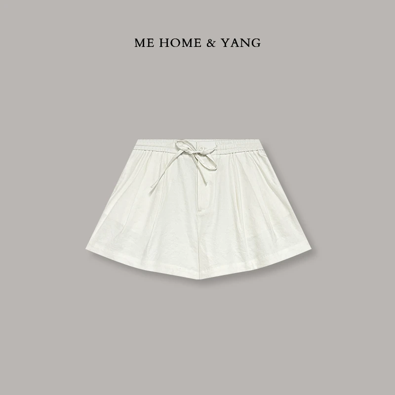 ME【亚麻飘带短裤】夏季新款女士显瘦气质时尚短裤MEQS3028