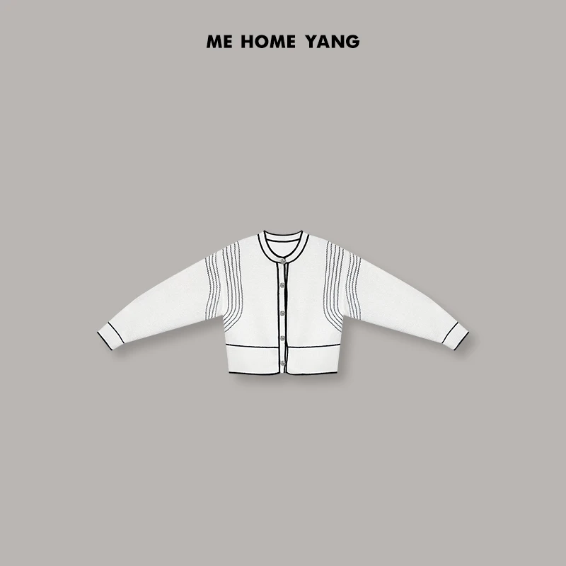 ME【波浪线针织衫】轻奢极简百搭时尚通勤设计款毛衣MEQA2190