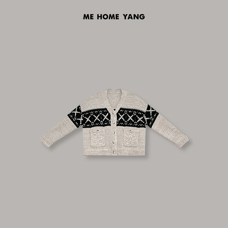 ME【菠萝纹提花开衫】轻奢极简新款时尚设计师毛衣MEQA2021