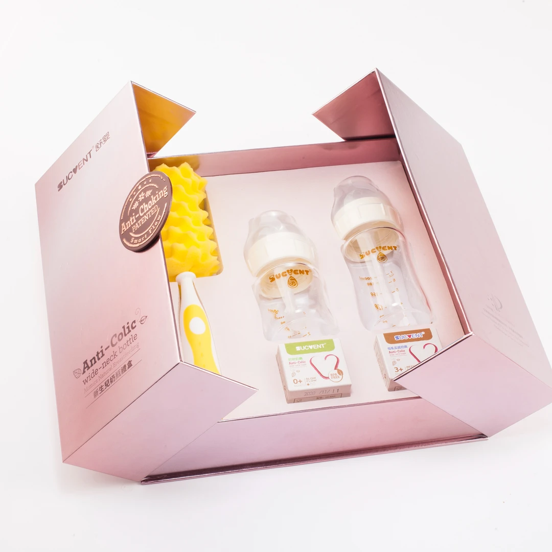 礼盒装舒婴防胀气防呛奶瓶大宝宝一岁以上宽口径新生婴儿玻璃