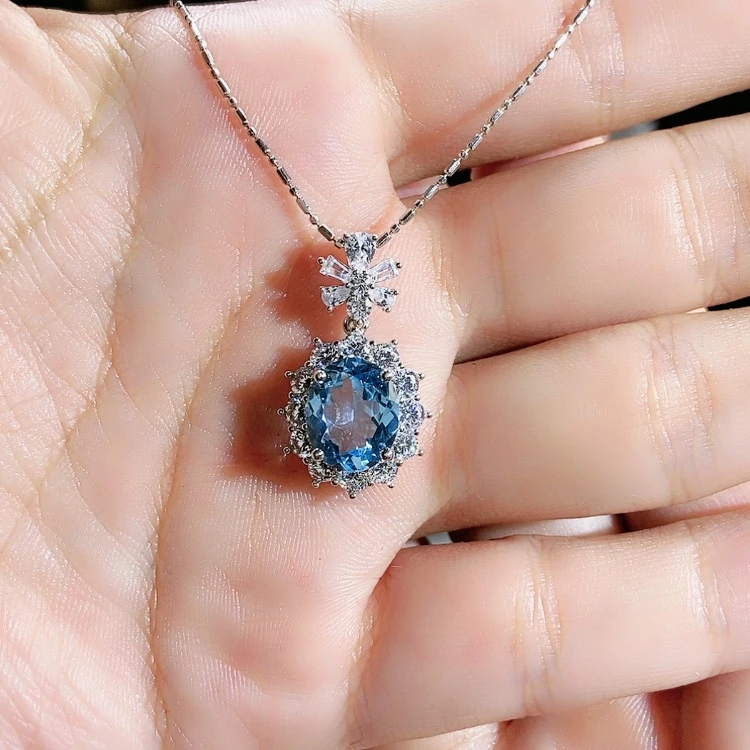 【闪购商品】托帕石颈饰银S925镶嵌