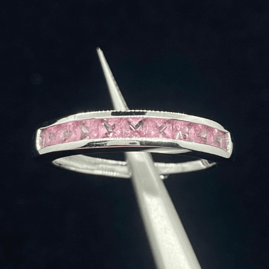 【新锐珠宝】碧玺排戒925银简约时尚经典满钻轻奢设计师精致素款