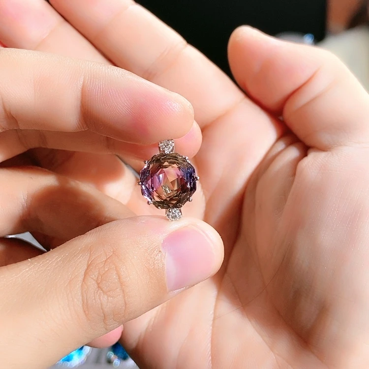 【闪购商品】紫晶戒指银S925镶嵌三**子