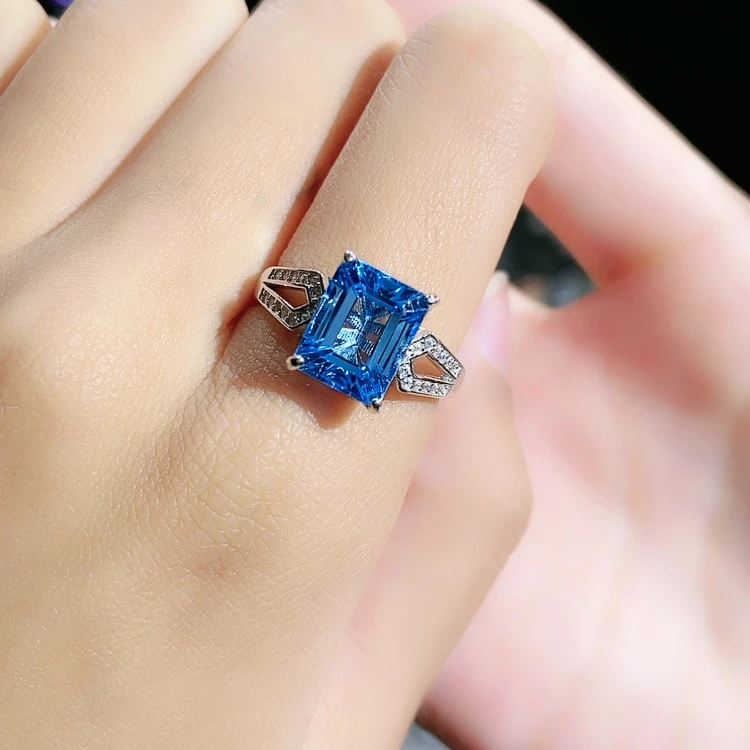 【闪购商品】托帕石戒指银S925镶嵌