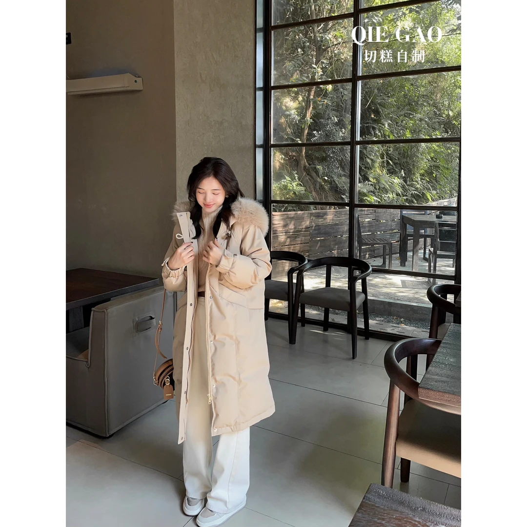 切糕自制【早冬落日】秋冬时尚韩版小个子百搭羽绒服外套 E11272G34