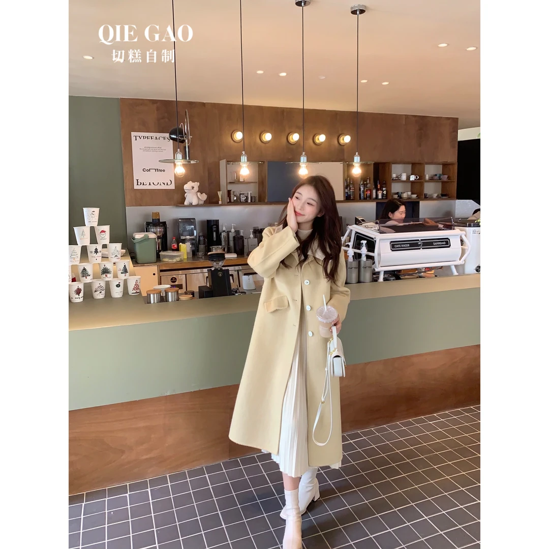 【断码】切糕自制【麦芽糖】小个子毛呢气质外套 N14100G34+N14077G34