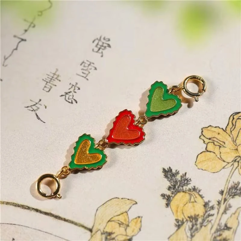 18K金爱心延长链颈饰