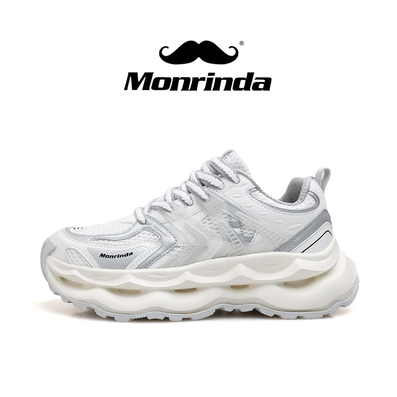 美年达【麒麟】2025新款百搭老爹鞋时尚增高网面运动鞋GM777