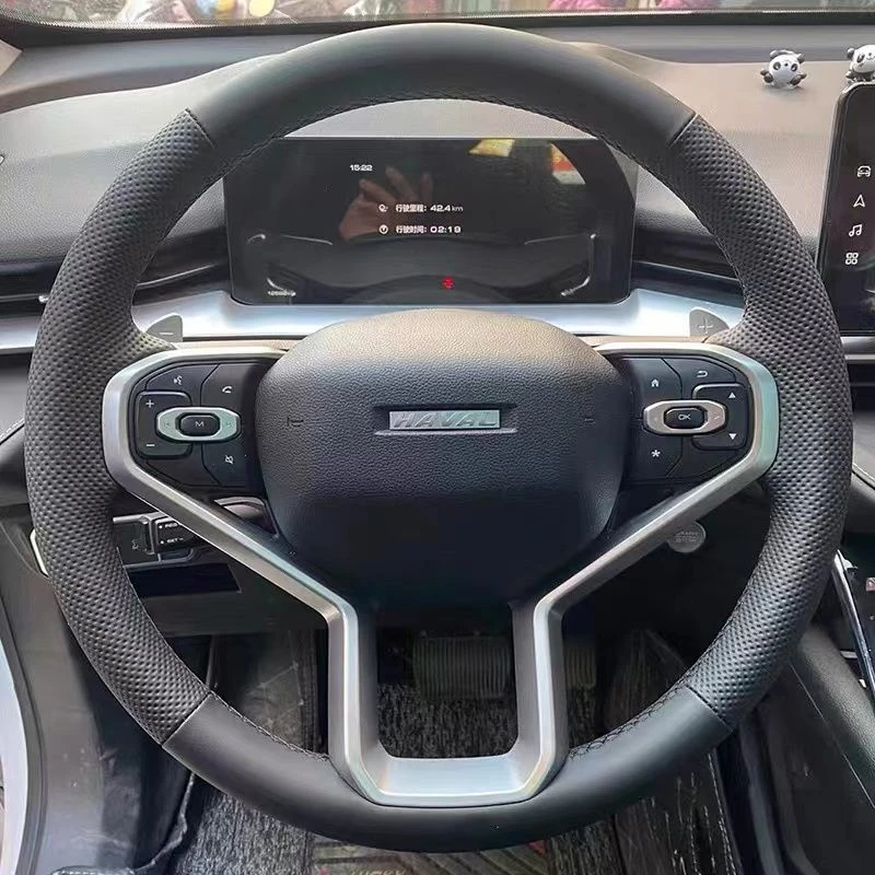 哈弗H6 初恋 赤兔 神兽三代H6S牛皮专车专用手缝方向盘套防滑耐磨