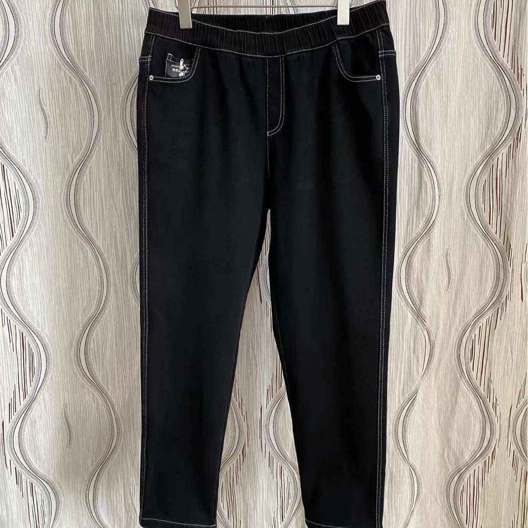 胖人坊加绒牛仔裤01339    衣长95