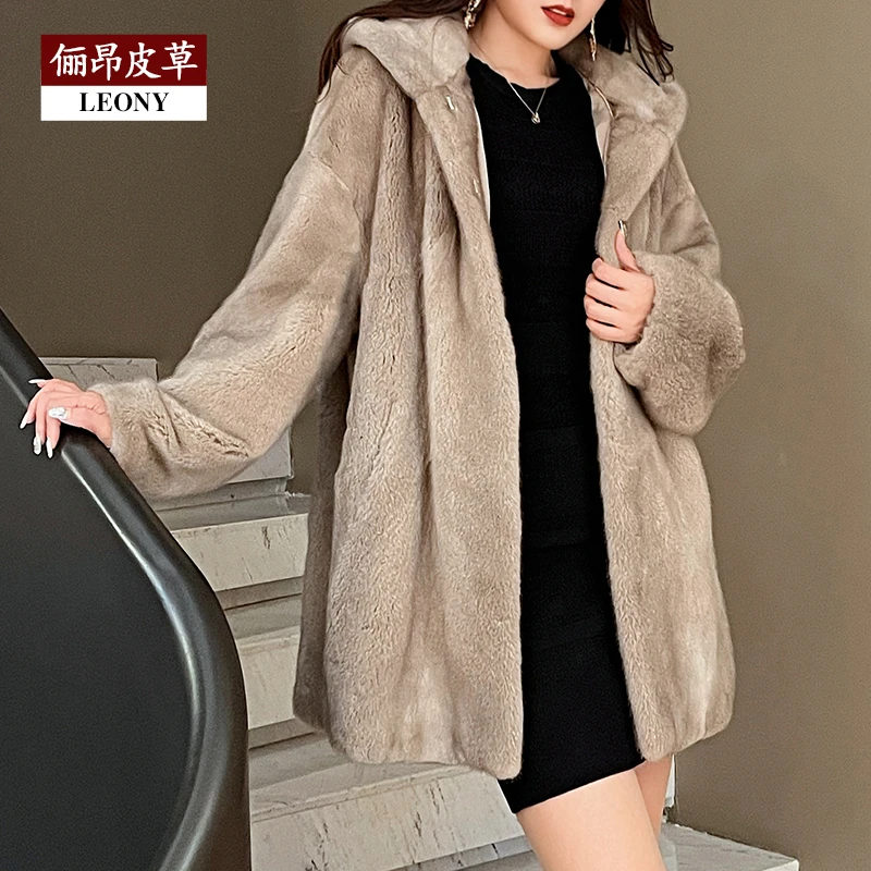 【扬叔推荐】俪昂皮草 2023女士貂皮大衣2118百搭水貂毛皮女 银兰