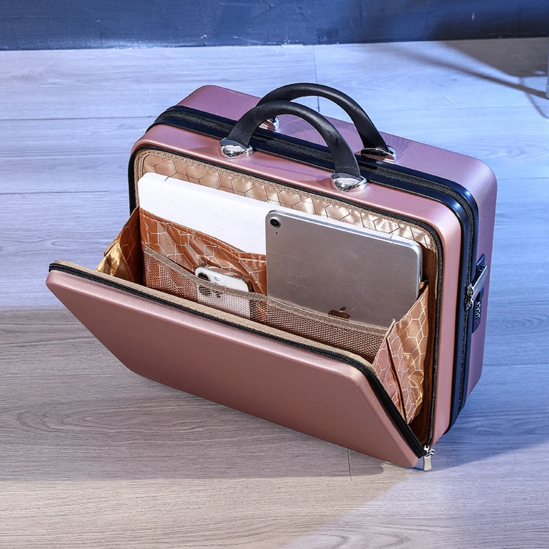 前开口16寸手提密码箱便携高档行李箱男女旅行登机收纳可装笔记本