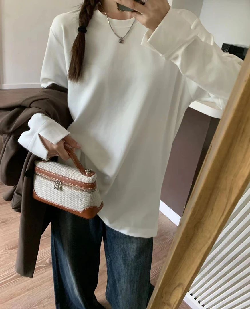 【香姐推荐】【54515】冬季时尚新款德绒长袖T恤百搭