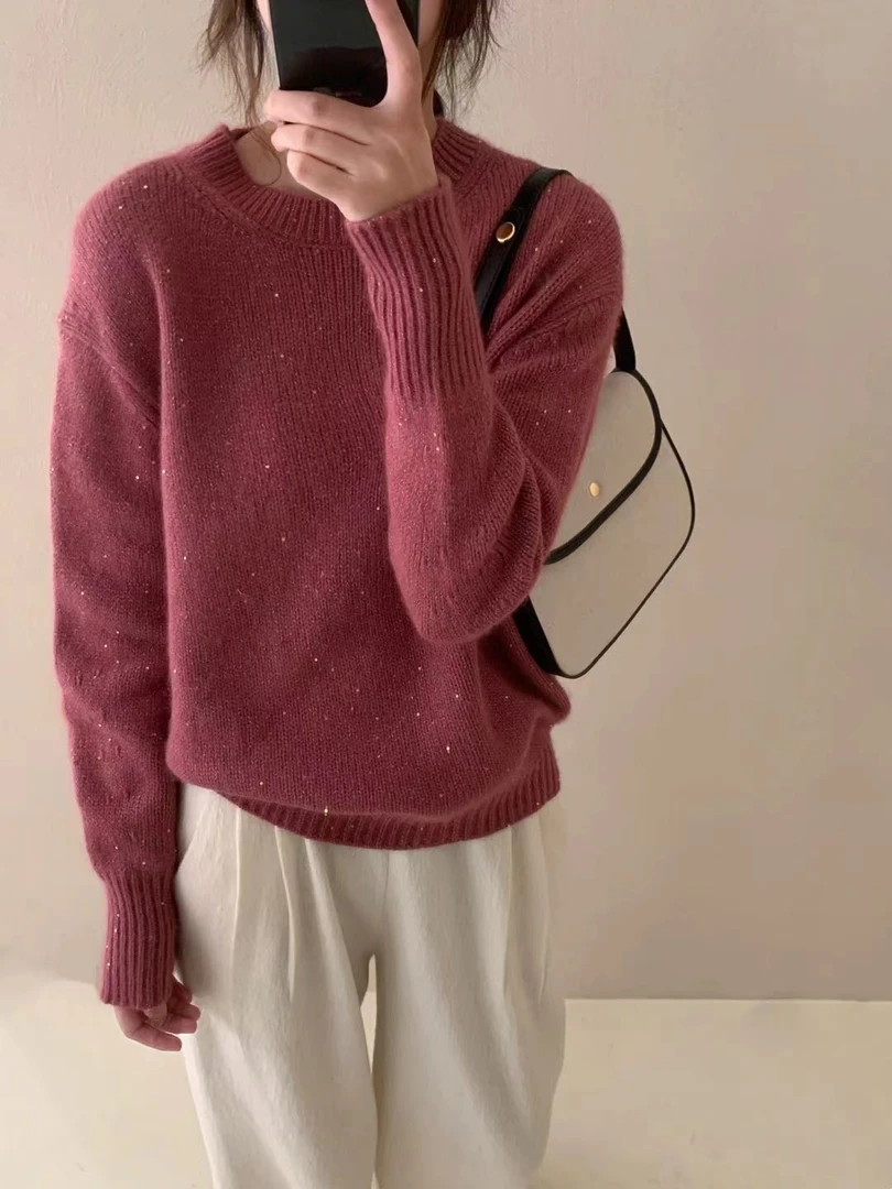 【香姐推荐】【931】秋冬新款女士时尚浣浣亮片毛衣