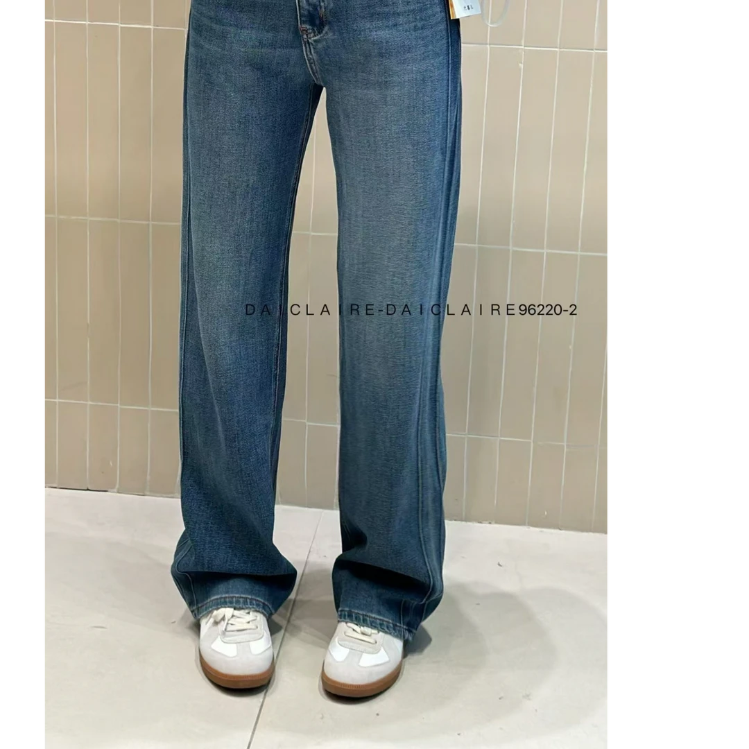 【代嘉儿爆款】【96220】冬季时尚新款代嘉儿加厚绒四面弹窄版牛仔裤