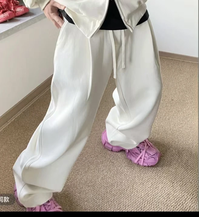 883【私订新款】潮流重磅宽松痞帅ins男士休闲裤